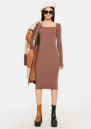 Ayden Square Neck Midi Dress