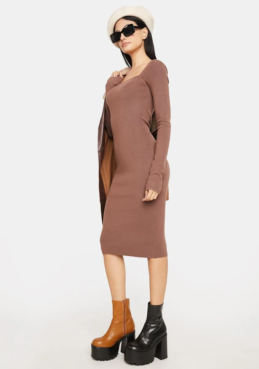 Ayden Square Neck Midi Dress
