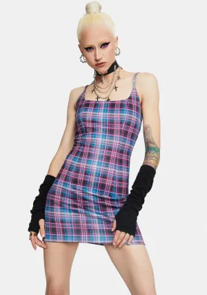 Back 2 School Baddie Plaid Bodycon Dress