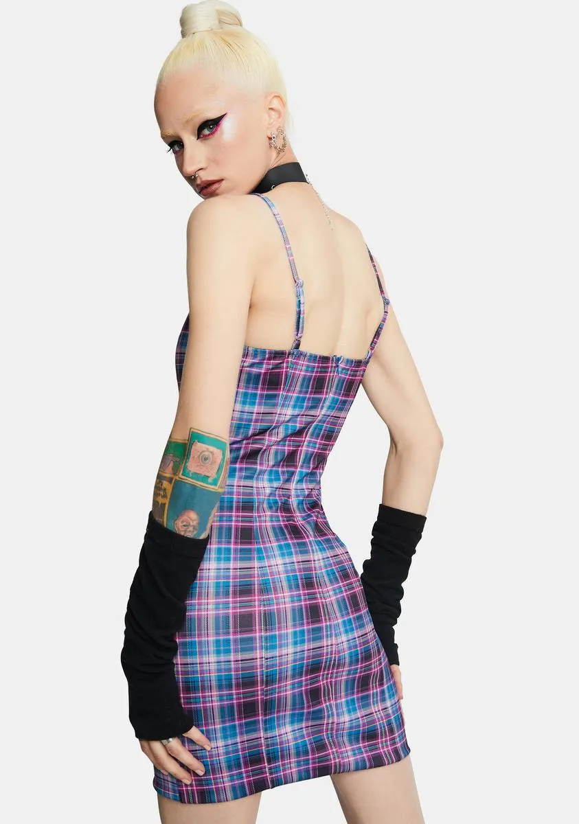 Back 2 School Baddie Plaid Bodycon Dress