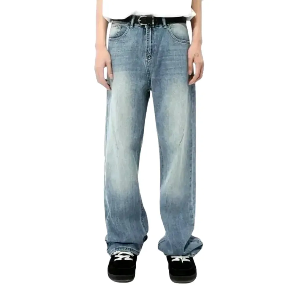 Baggy mid-rise men's jeans