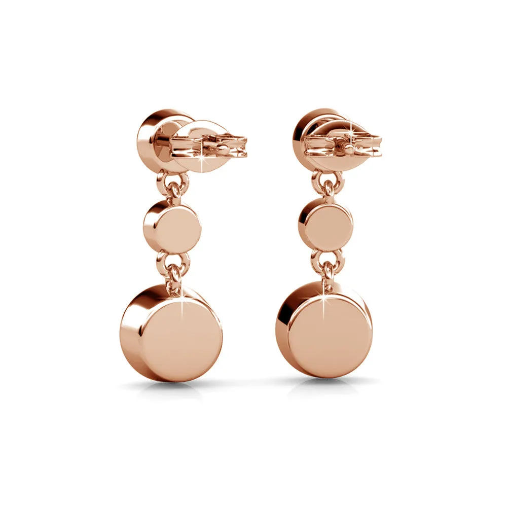 Bailey 18k White Gold Plated Drop Dangle Stud Earrings with Swarovski Crystals