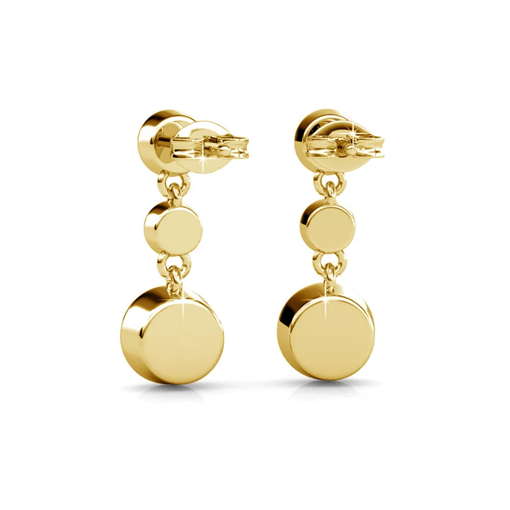 Bailey 18k White Gold Plated Drop Dangle Stud Earrings with Swarovski Crystals