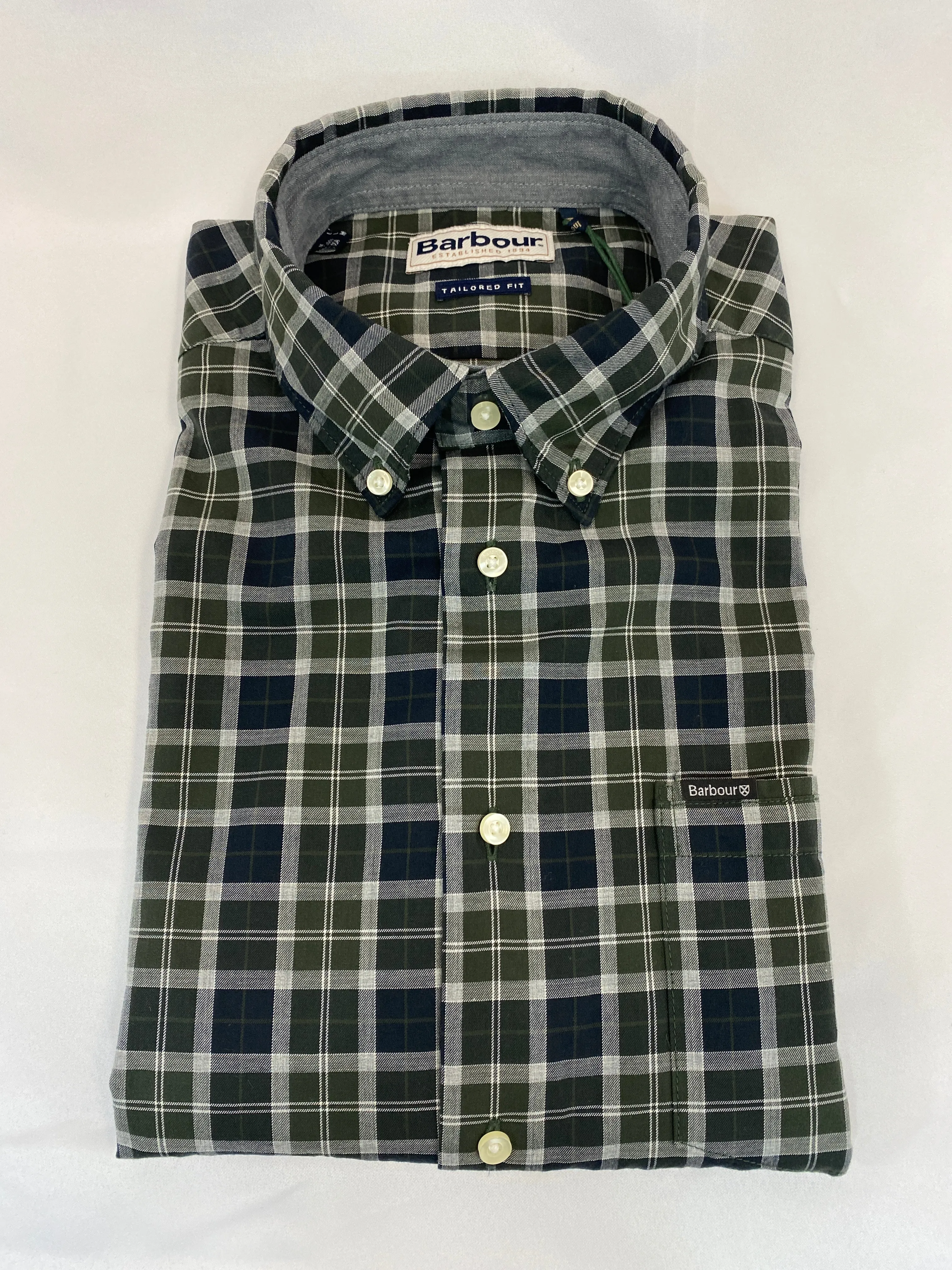 BARBOUR OBAN COTTON SHIRT IN PINE TARTAN