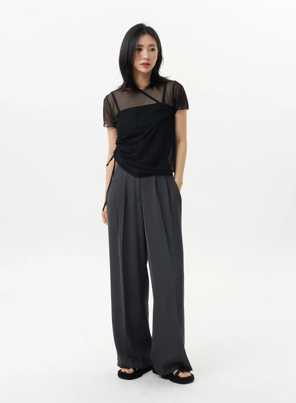 Basic Wide Tailored Pants OL313
