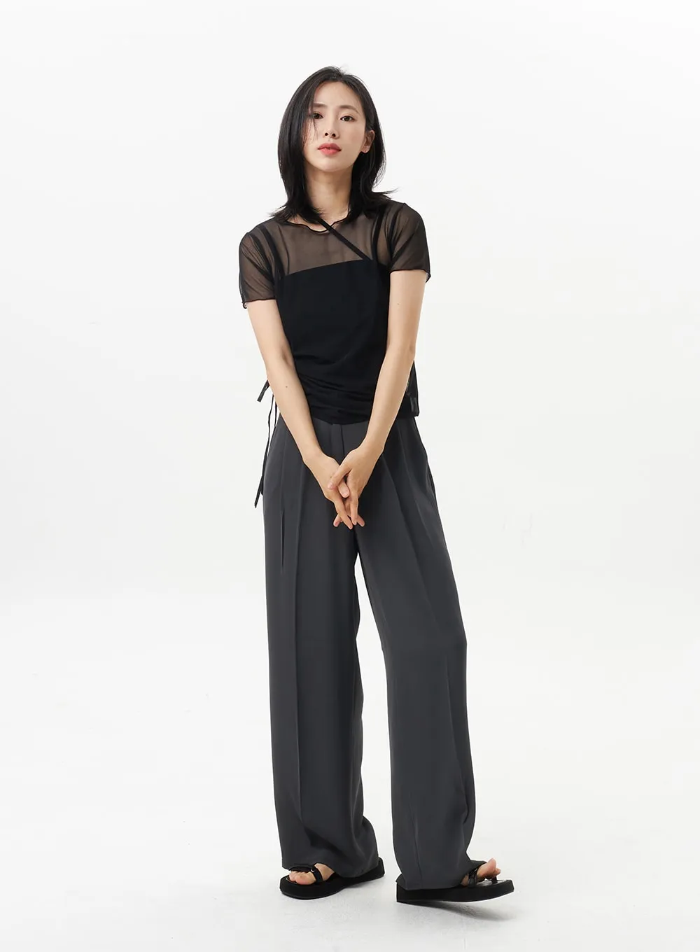 Basic Wide Tailored Pants OL313