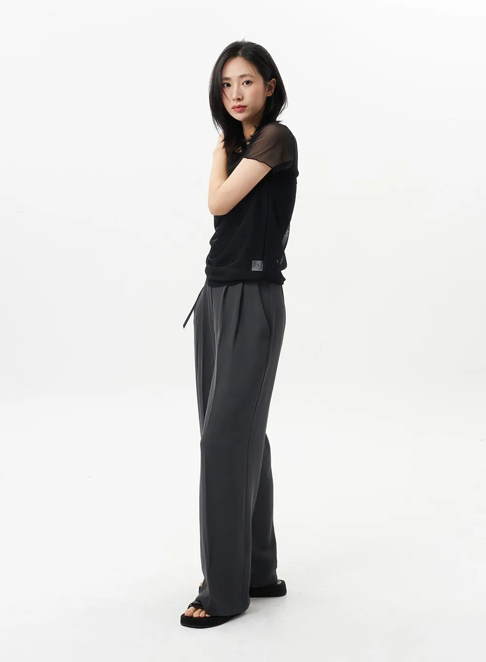 Basic Wide Tailored Pants OL313