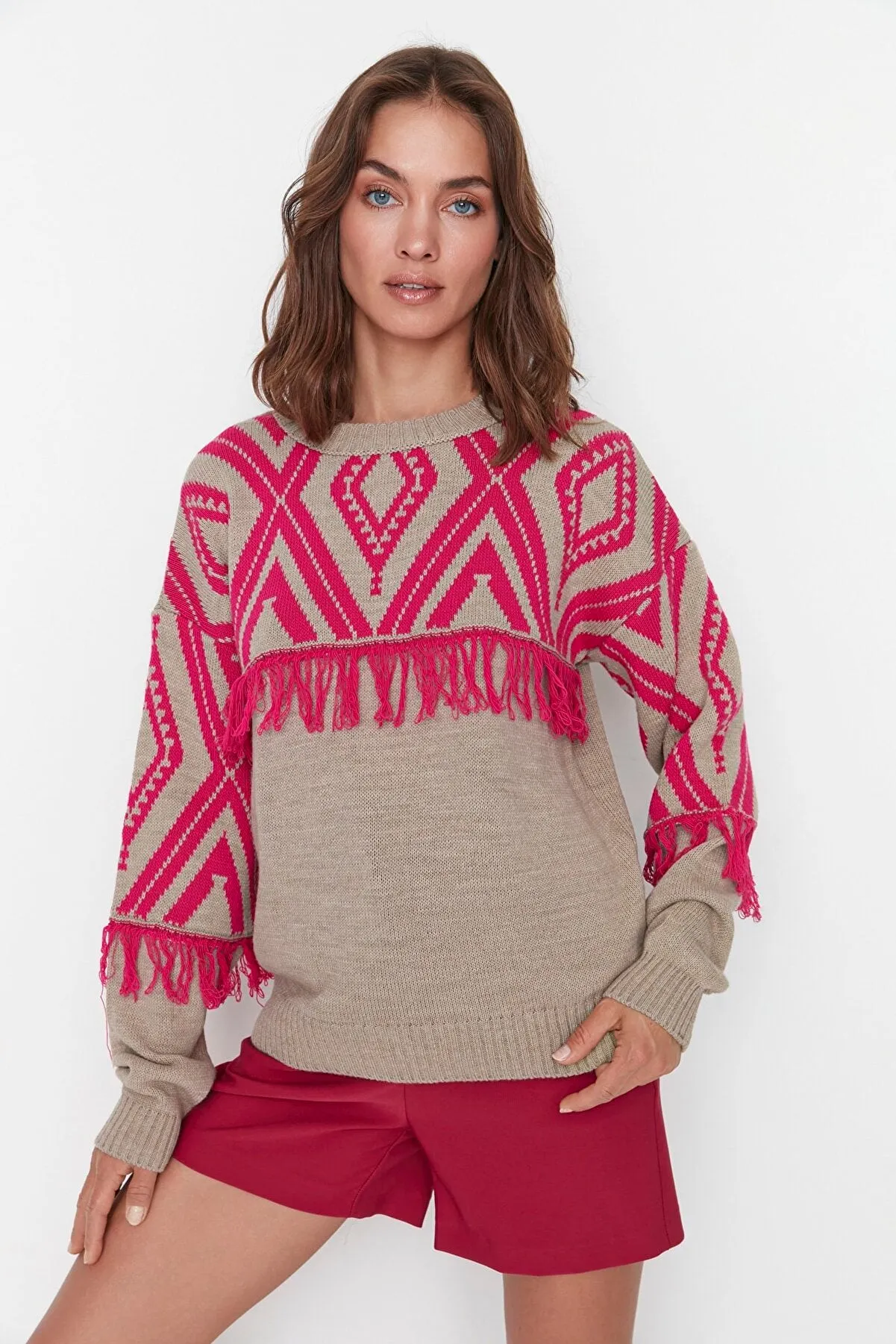 beige sweater top