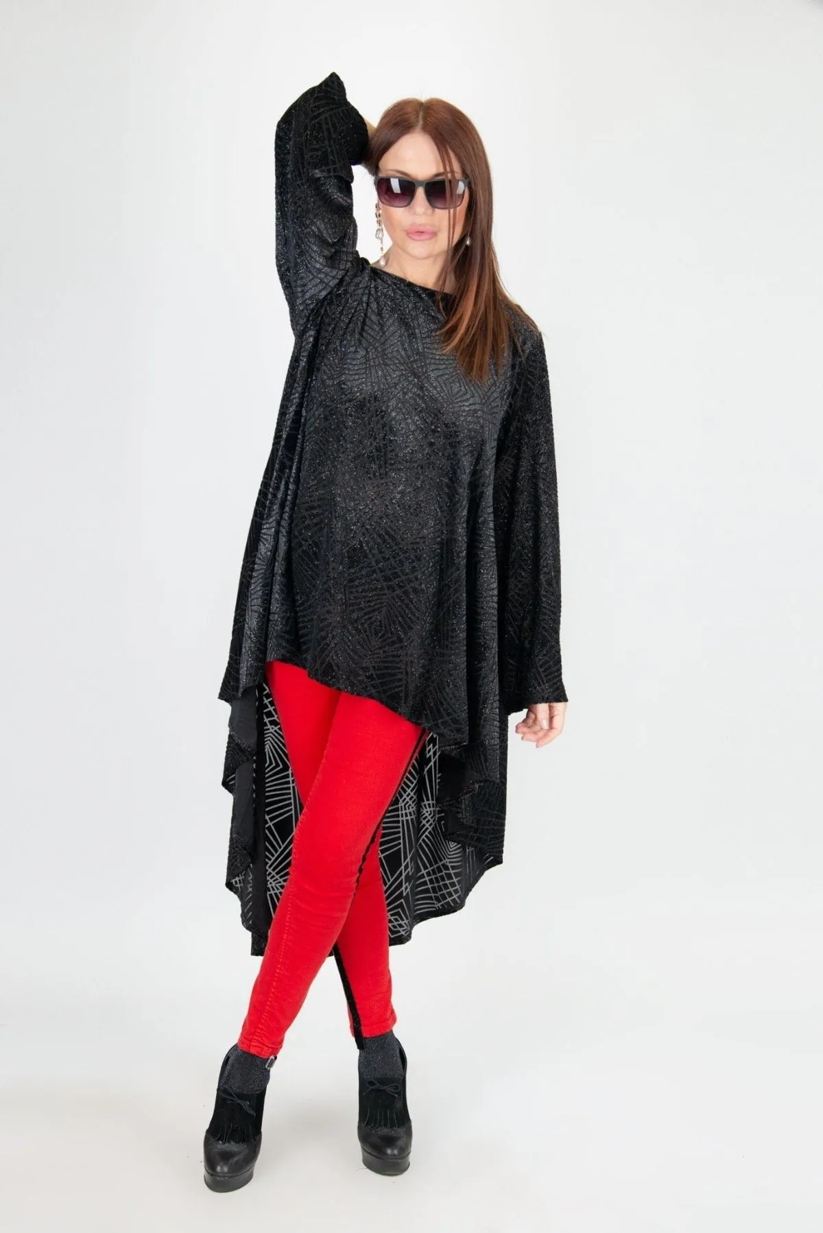 BELINDA Black Velvet Tunic ON SALE