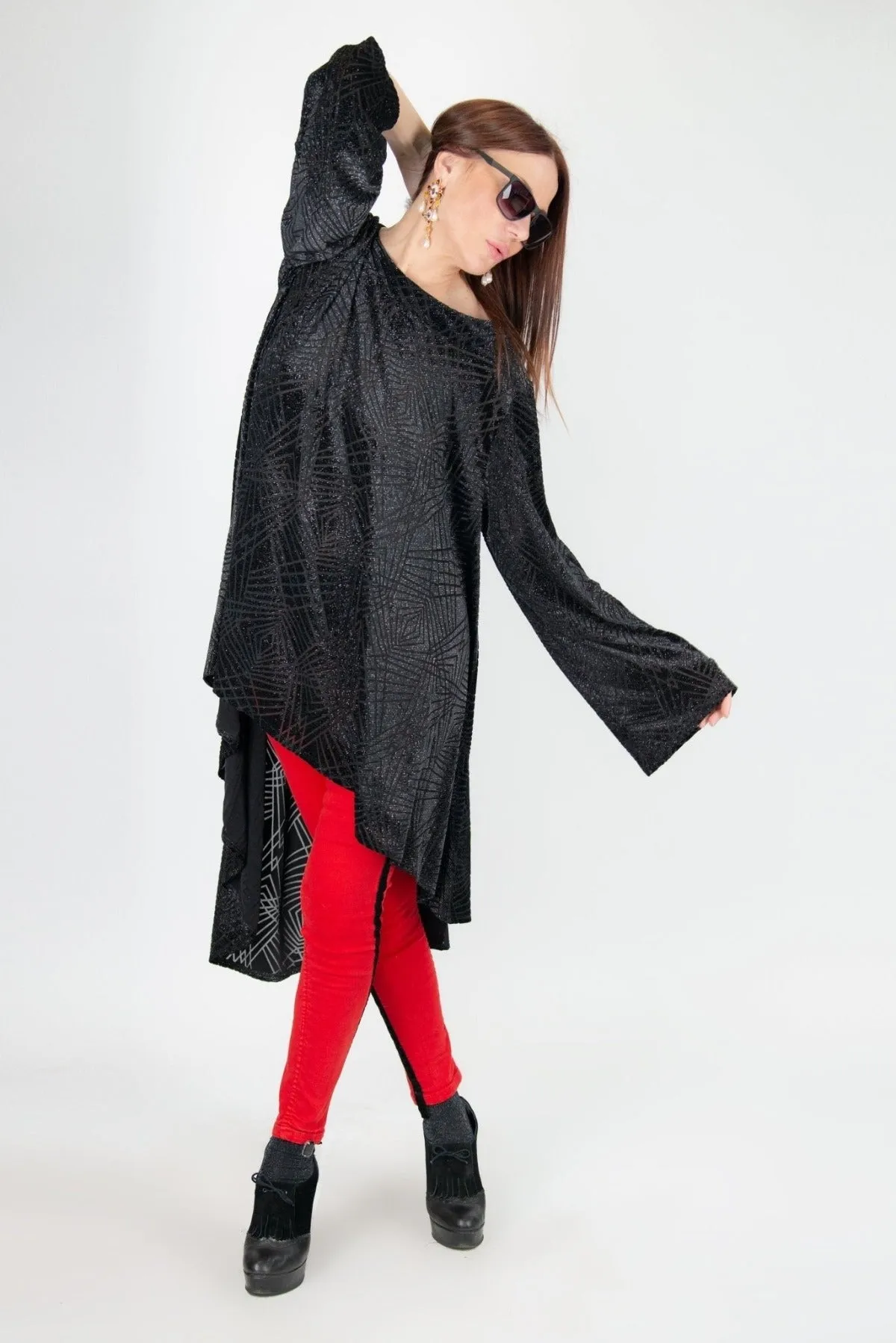 BELINDA Black Velvet Tunic ON SALE
