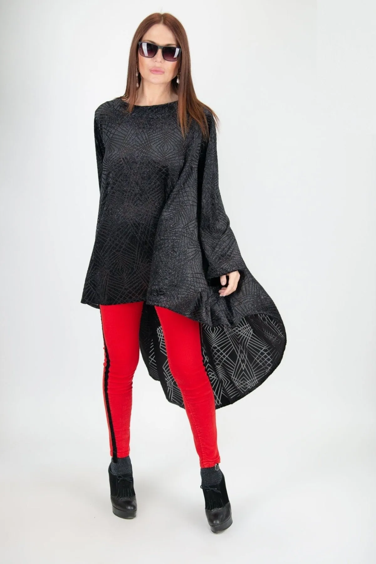 BELINDA Black Velvet Tunic ON SALE