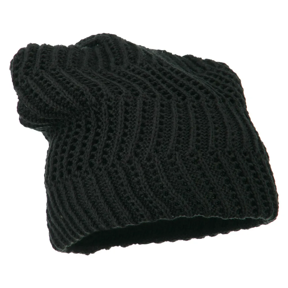 Big Size Zig Zag Vintage Reversible Beanie