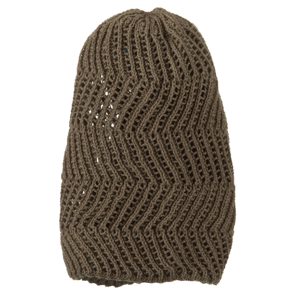 Big Size Zig Zag Vintage Reversible Beanie