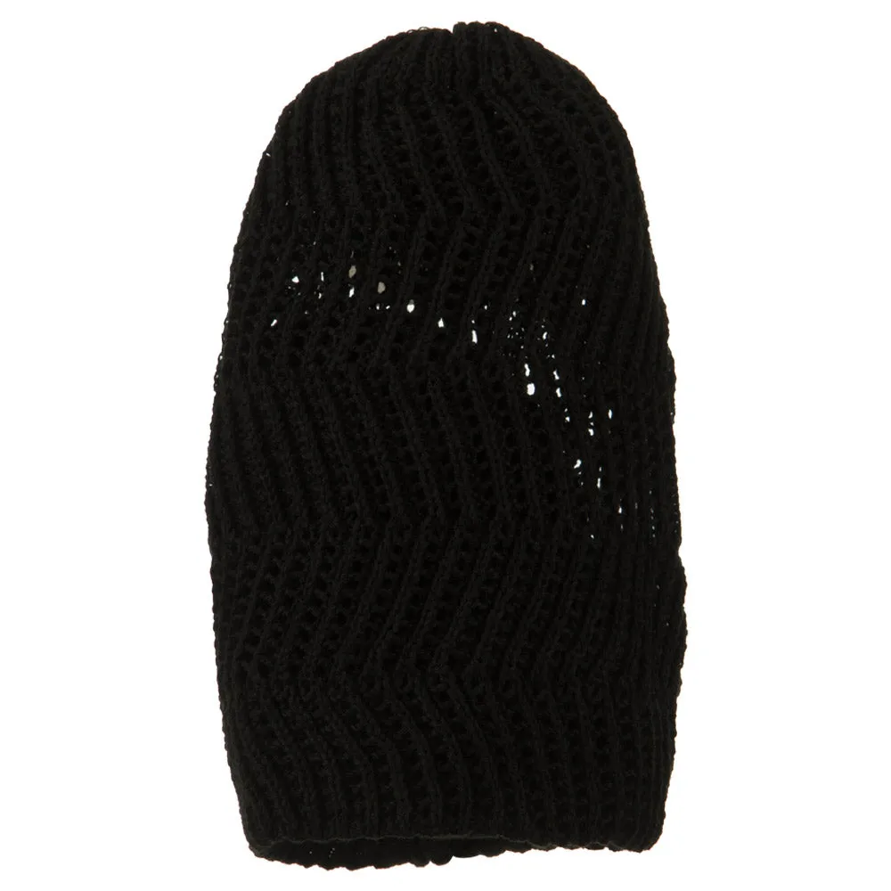 Big Size Zig Zag Vintage Reversible Beanie