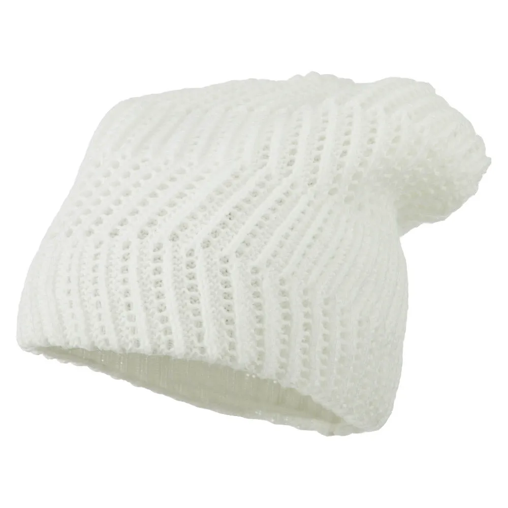 Big Size Zig Zag Vintage Reversible Beanie