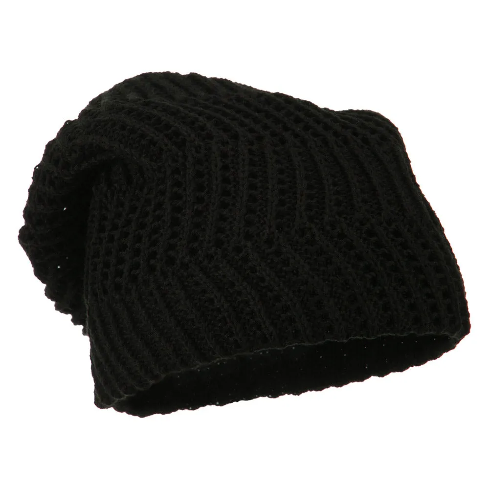Big Size Zig Zag Vintage Reversible Beanie