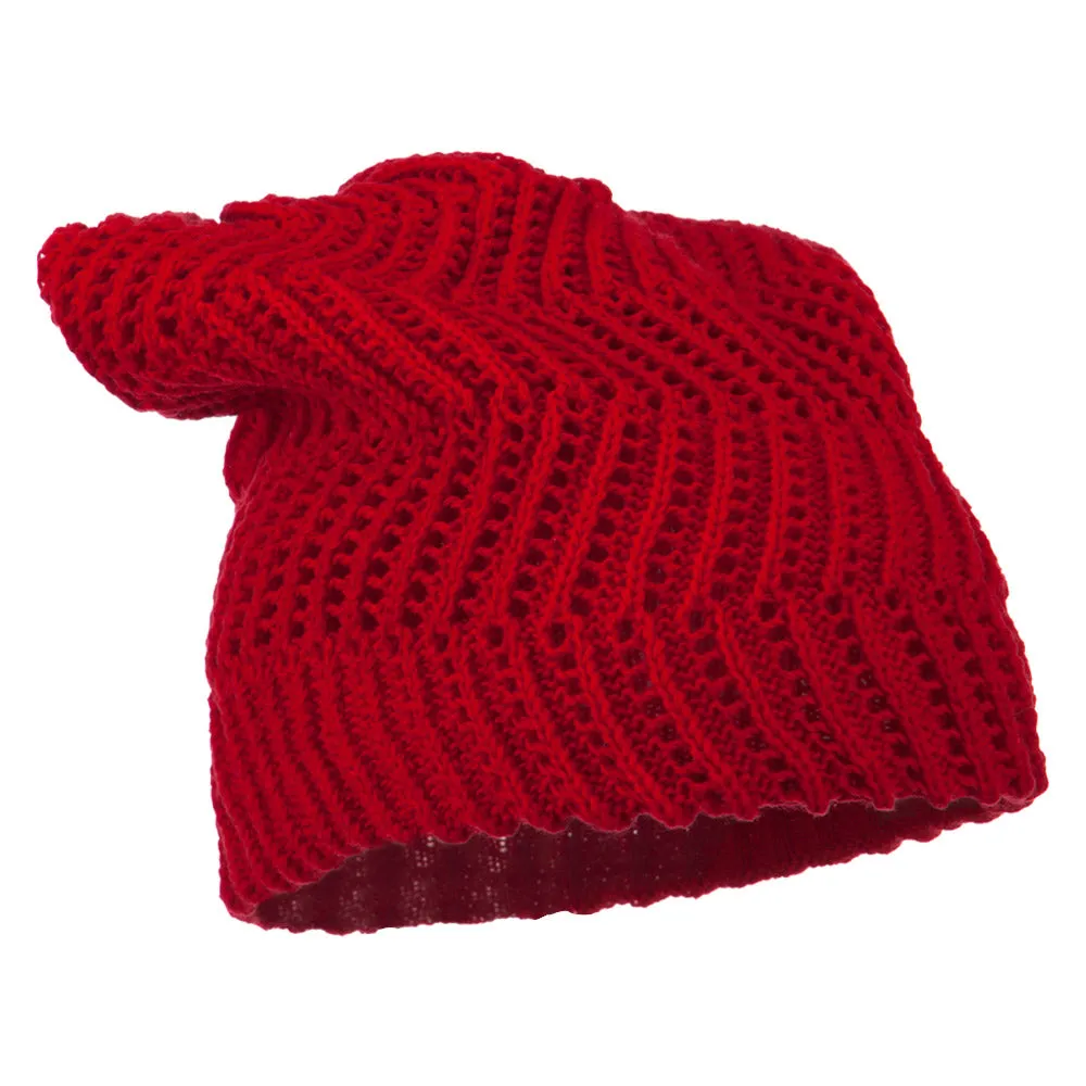 Big Size Zig Zag Vintage Reversible Beanie