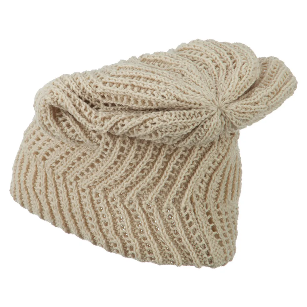 Big Size Zig Zag Vintage Reversible Beanie