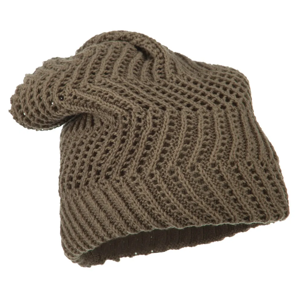 Big Size Zig Zag Vintage Reversible Beanie