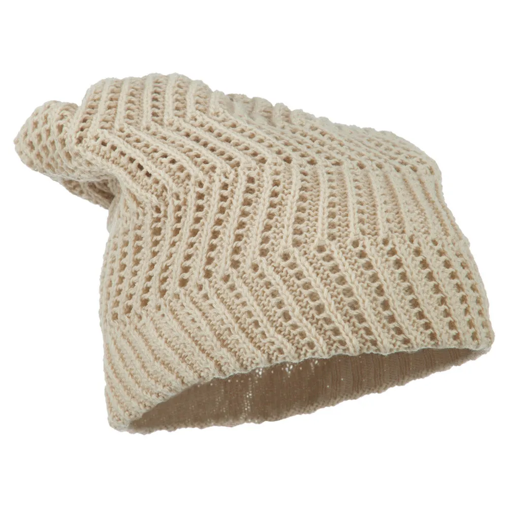 Big Size Zig Zag Vintage Reversible Beanie