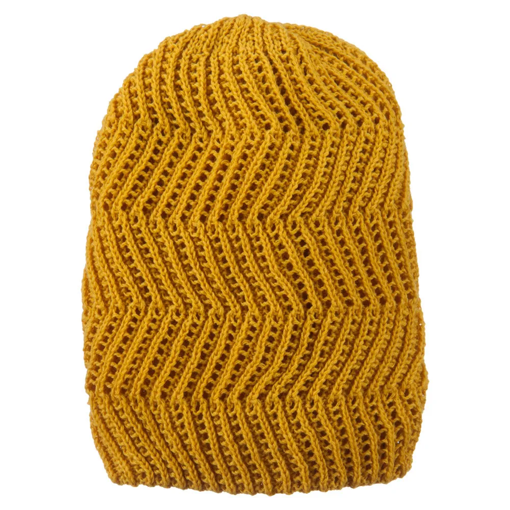 Big Size Zig Zag Vintage Reversible Beanie