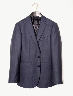 BKT50 Tailored Jacket in Textured Wool - Deep Sea