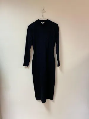 Black and navy cheetah print bodycon dress, Whistles, Size 8