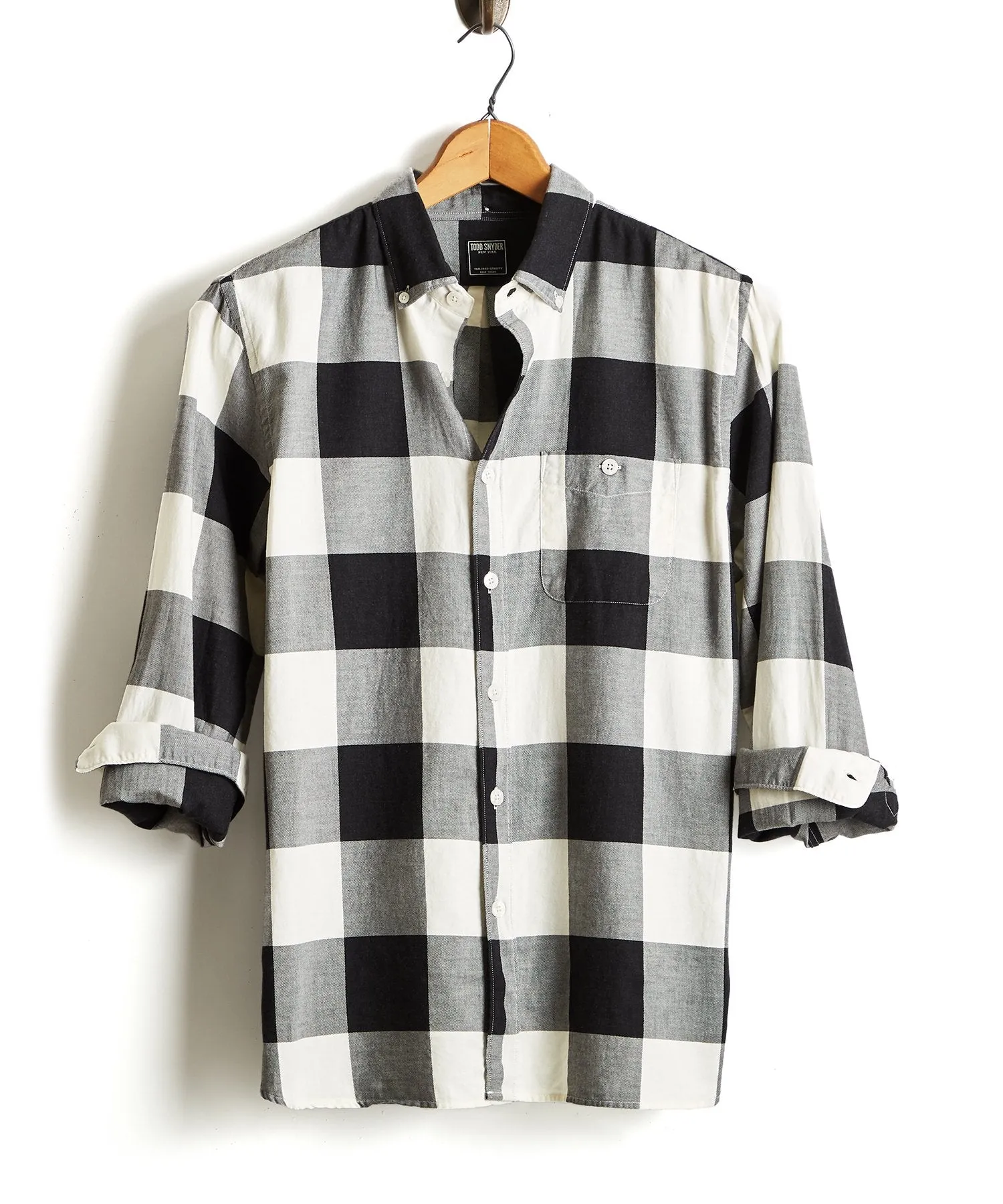 Black and White Check Portuguese Flannel Shirt