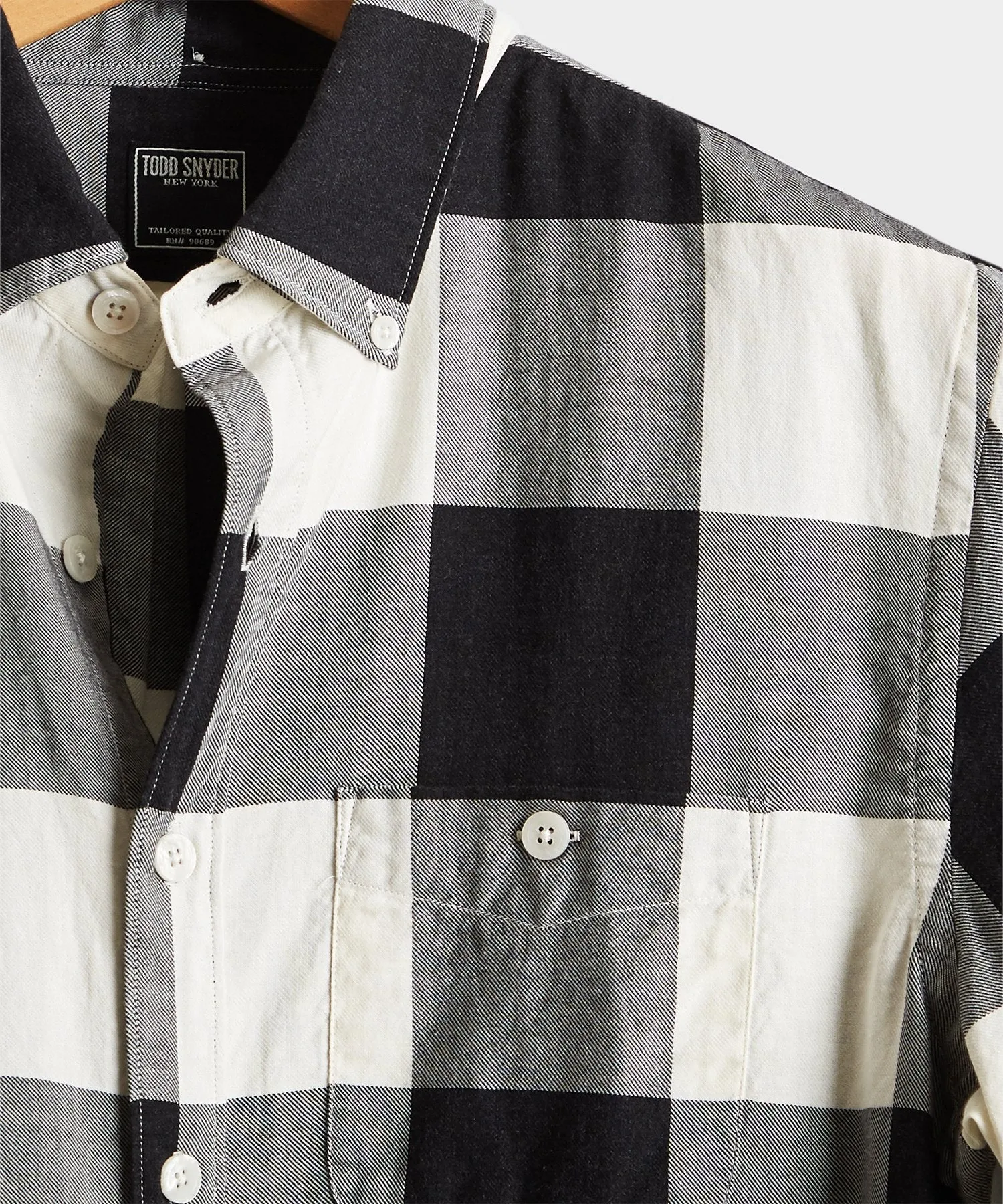 Black and White Check Portuguese Flannel Shirt