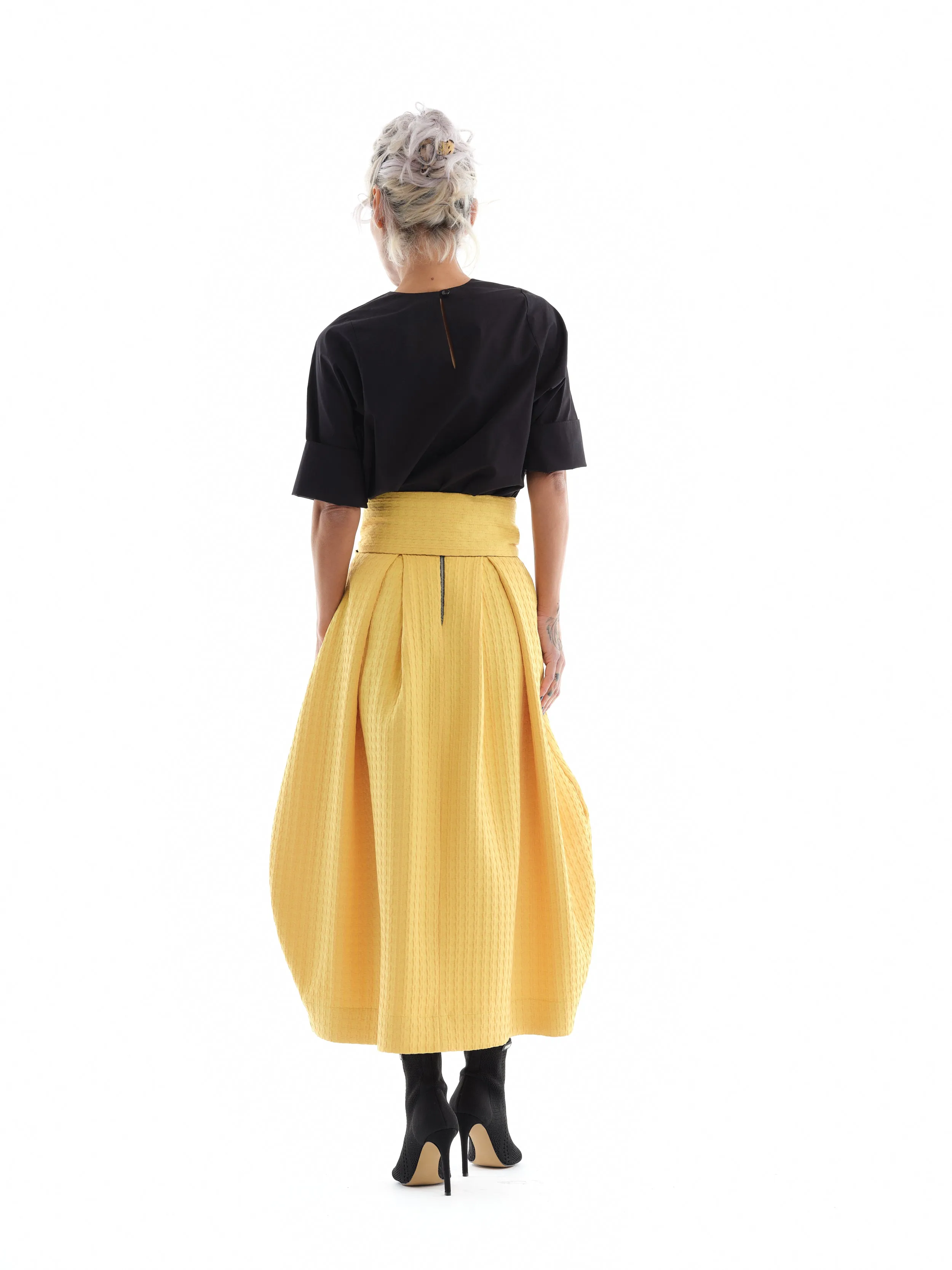 Black Cotton Shirt with side Slits
