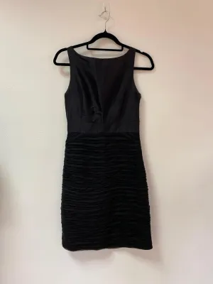 Black short sleeved bodycon mini dress, Reiss, Size 8