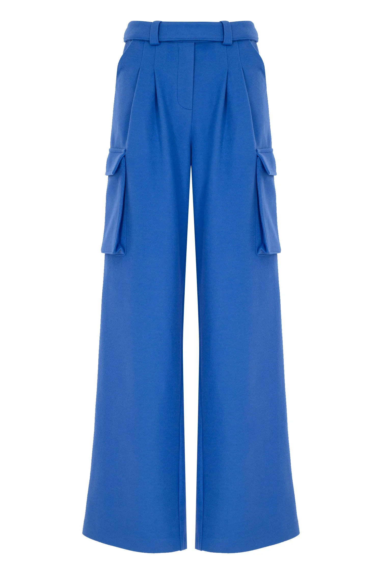 BLUE CACHET POCKET DETAILED PANT WITH TIE DETAIL