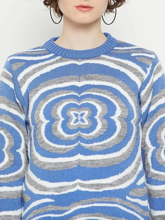 Blue Charm Textured Sweater