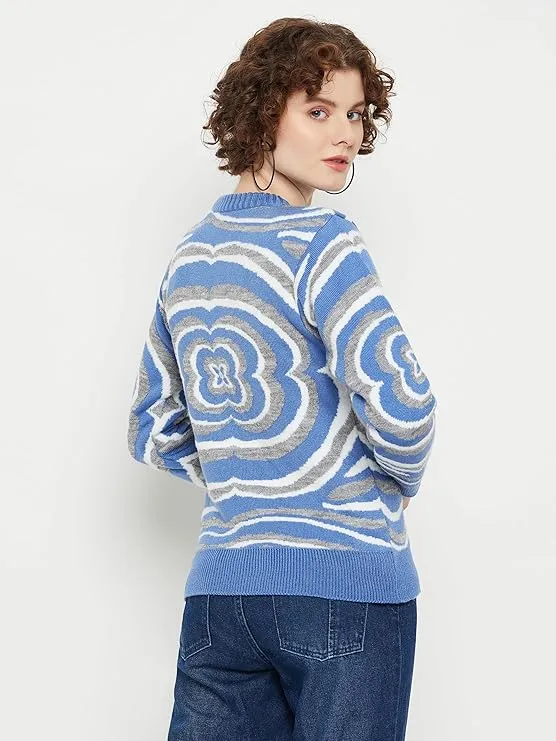 Blue Charm Textured Sweater