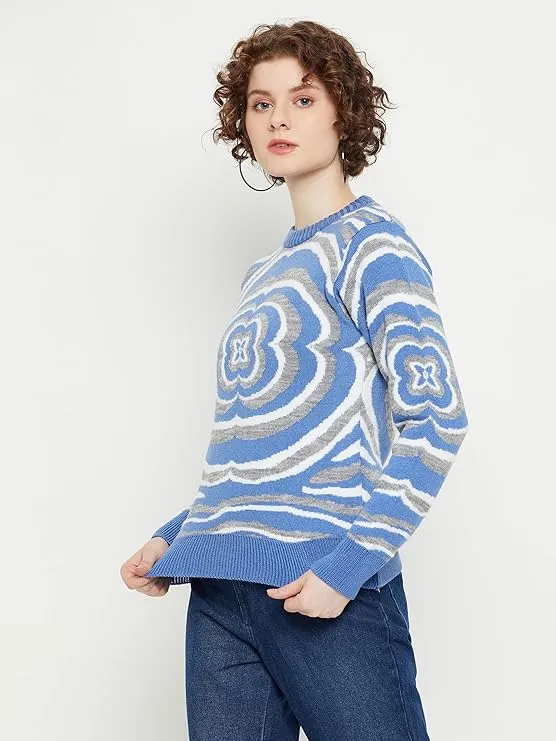 Blue Charm Textured Sweater