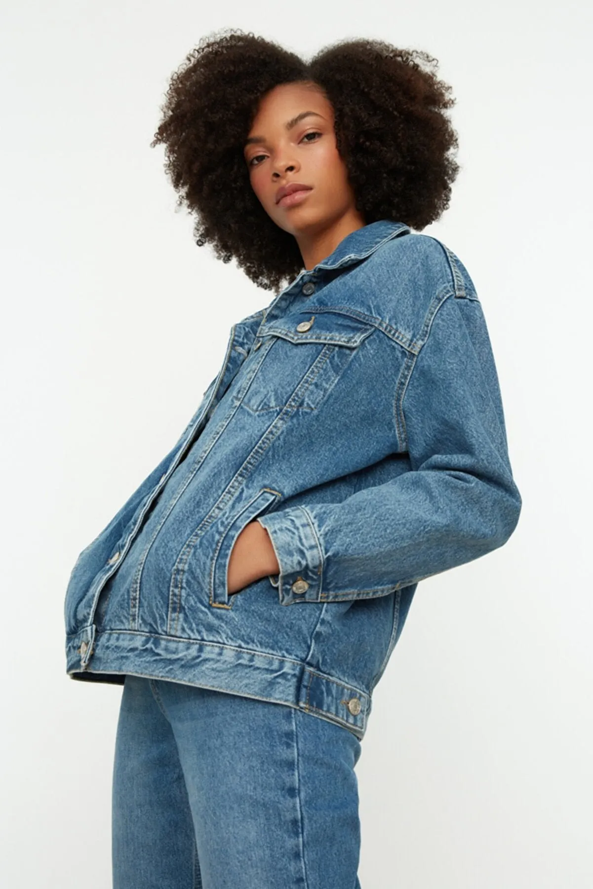 blue denim jacket