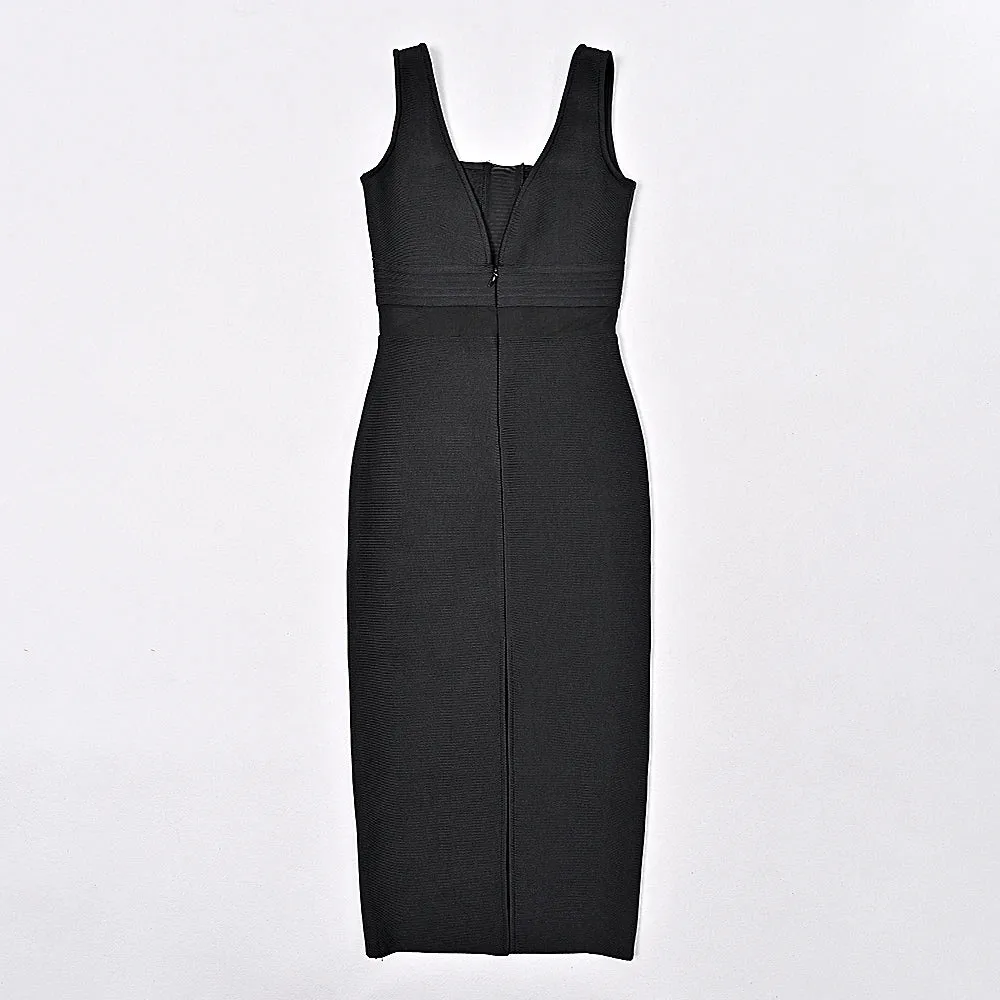 Blue Rhinestone Bandage bodycon Dress