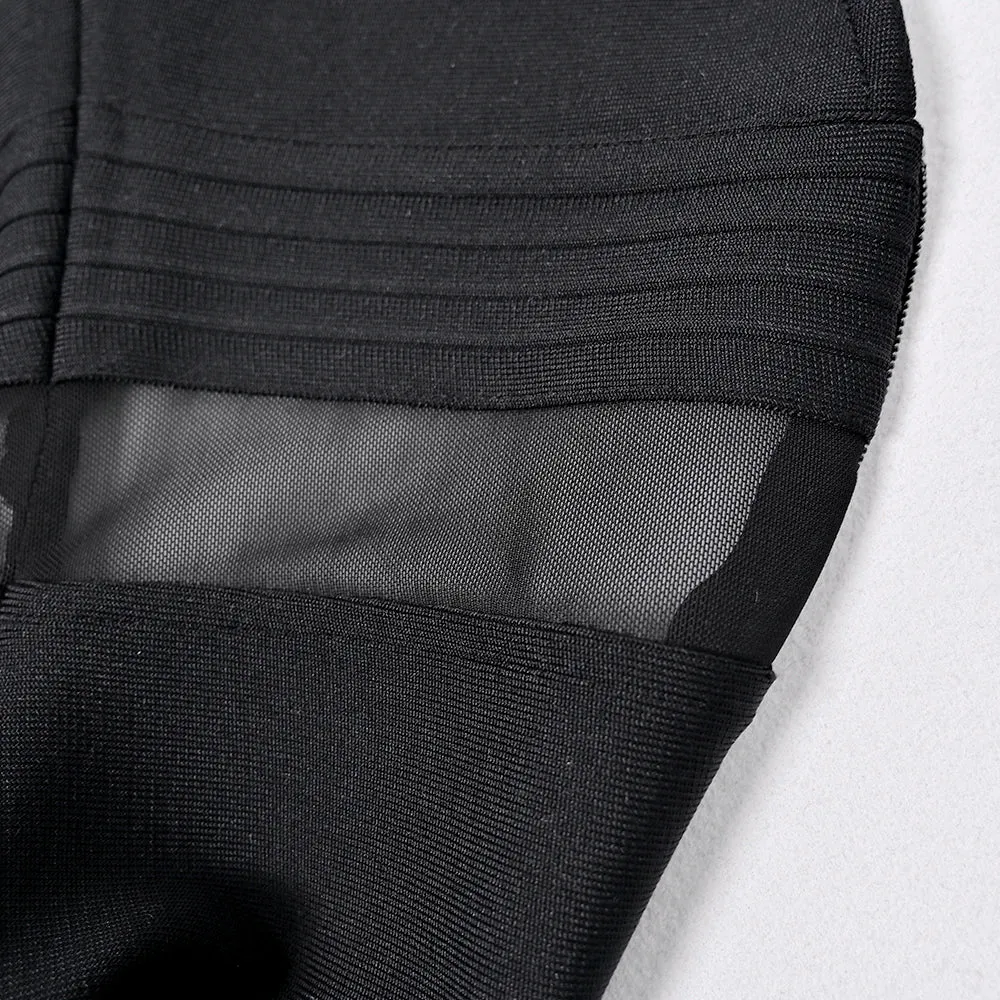 Blue Rhinestone Bandage bodycon Dress