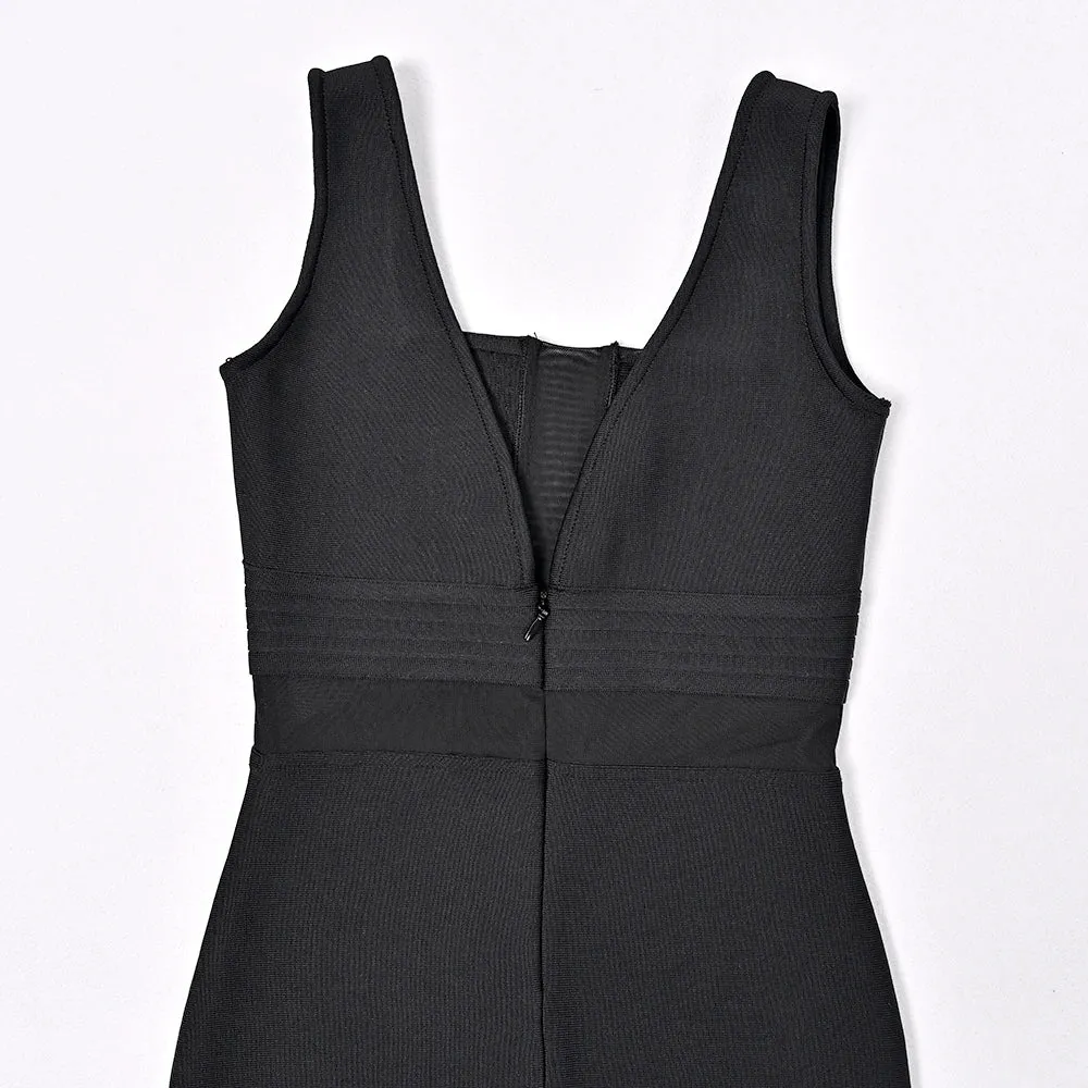 Blue Rhinestone Bandage bodycon Dress