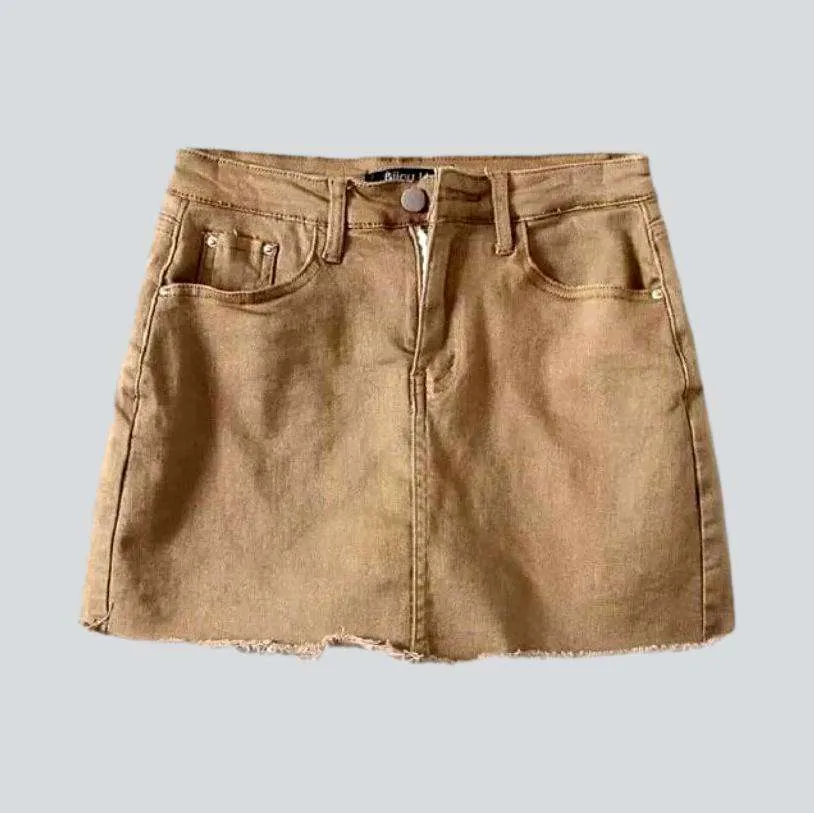 Body con mini denim skort