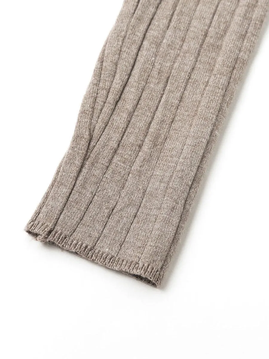 Bodycon Knitted Dress - Black/Beige