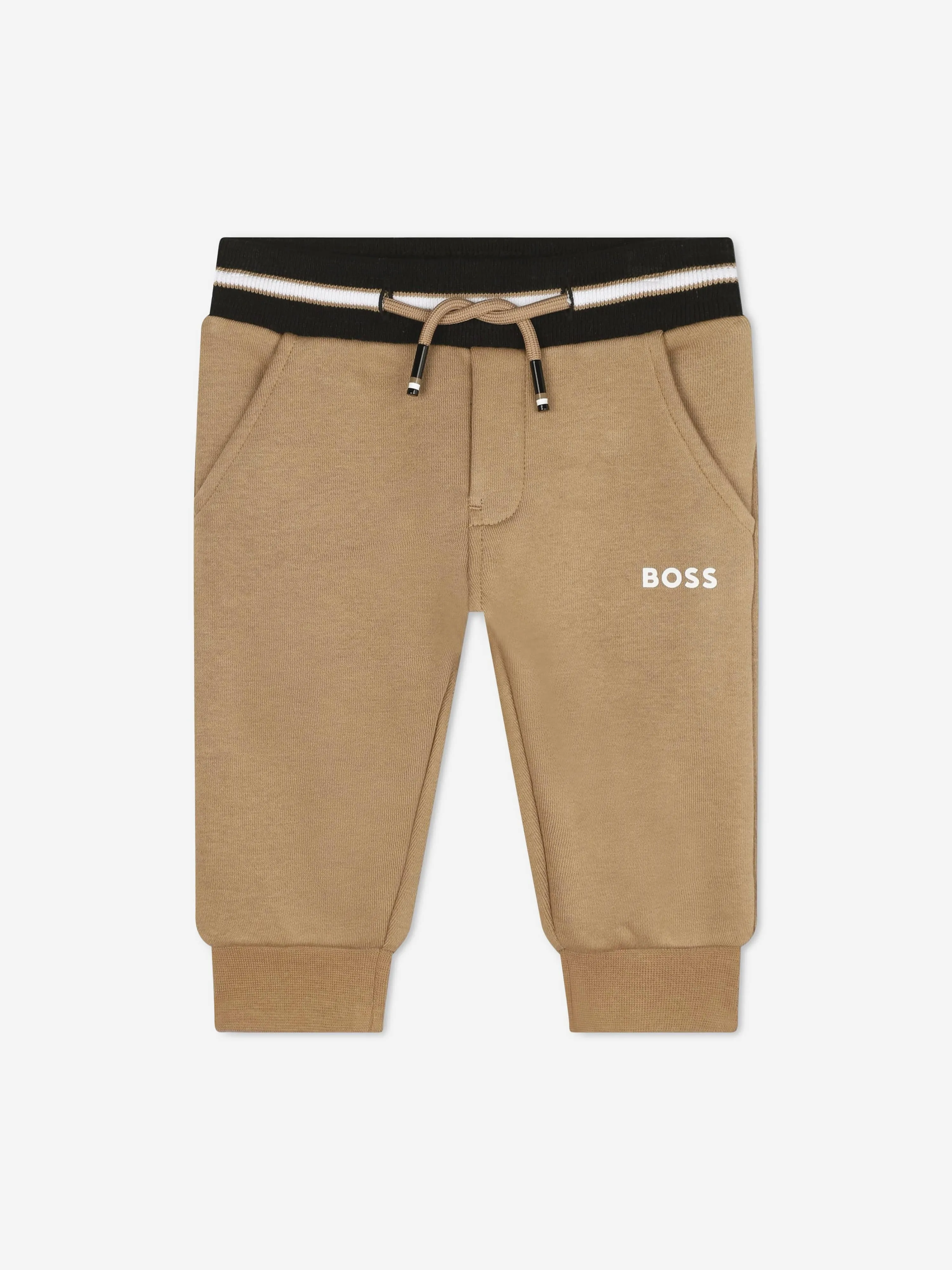 BOSS Baby Boys Logo Print Tracksuit in Brown