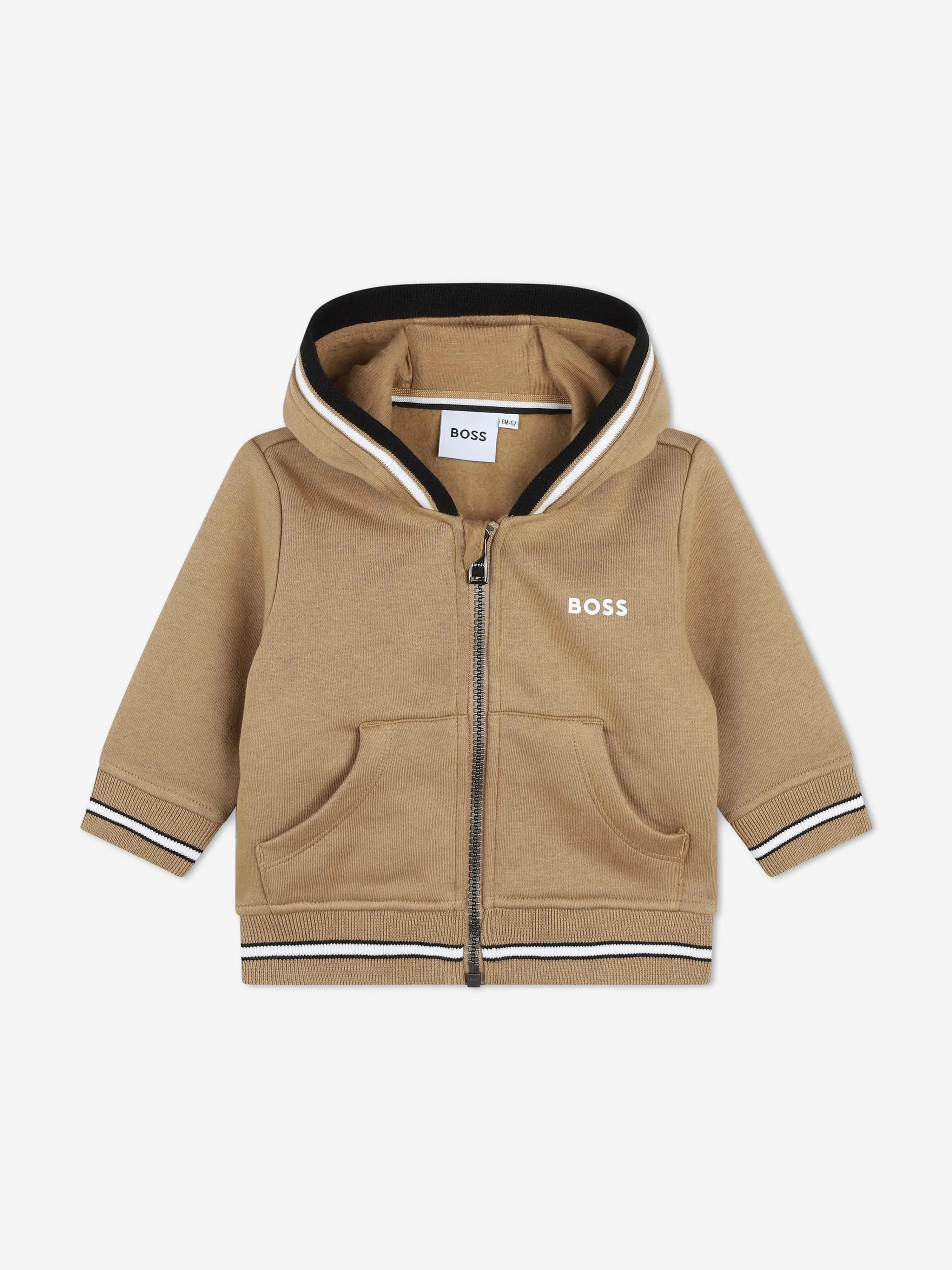 BOSS Baby Boys Logo Print Tracksuit in Brown