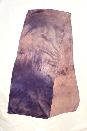 Botanically Dyed Long Silk Scarf in Purple Mist