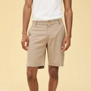 bound Tailored Smart Shorts - Beige