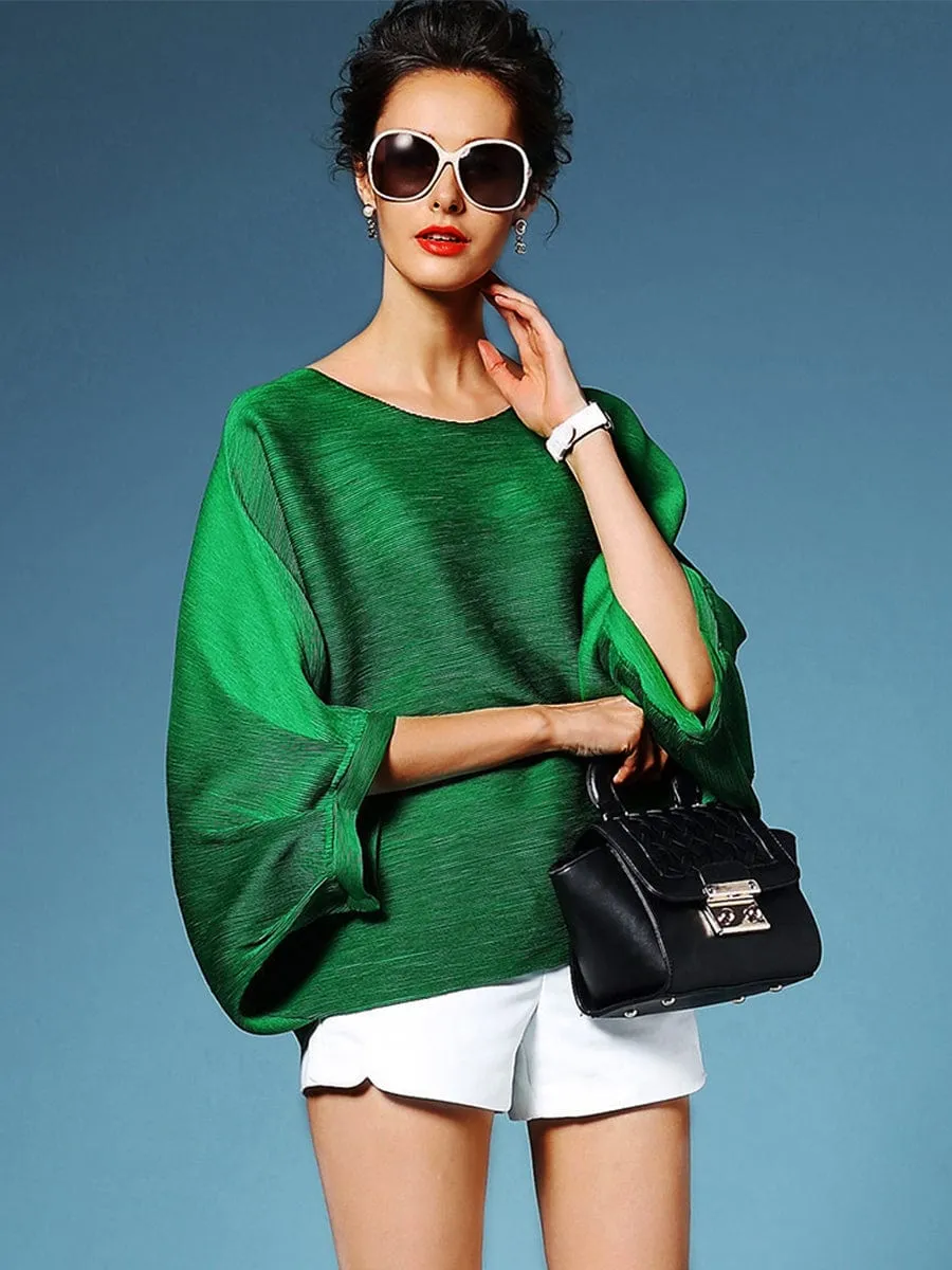 Boxy Pleated Blouse