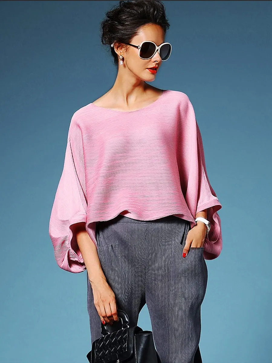 Boxy Pleated Blouse