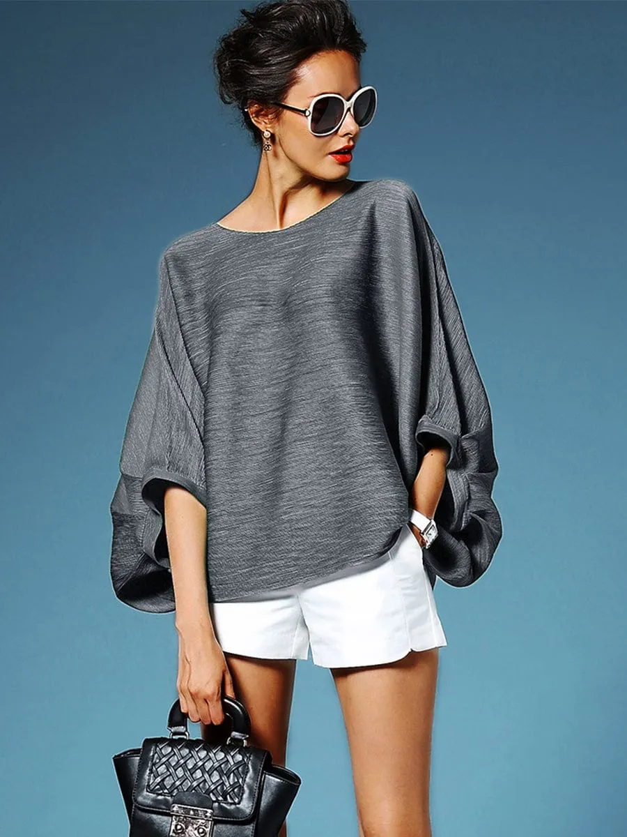 Boxy Pleated Blouse