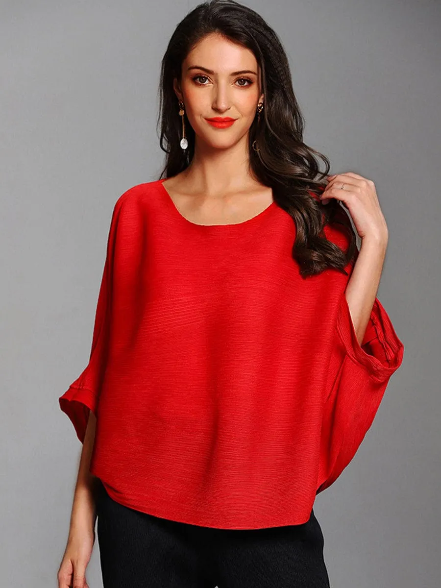 Boxy Pleated Blouse
