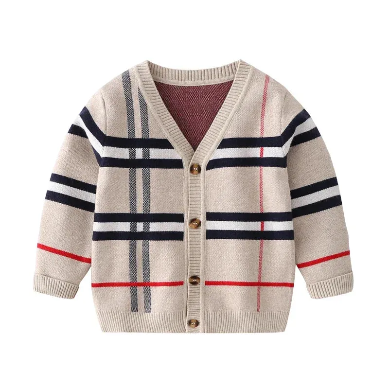 Boys Plaid Sweater